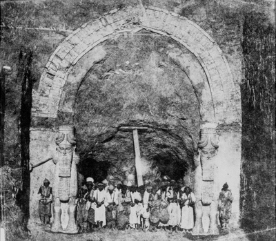 **Khorsabad (ancient Dur-Sharrukin), Gate 3. Photo: Gabriel Tranchand, ca. 1852-54. This was one of the earliest large-scale campaigns in Western Asia and the first one documented with photography. Archives of the Collège de France.**